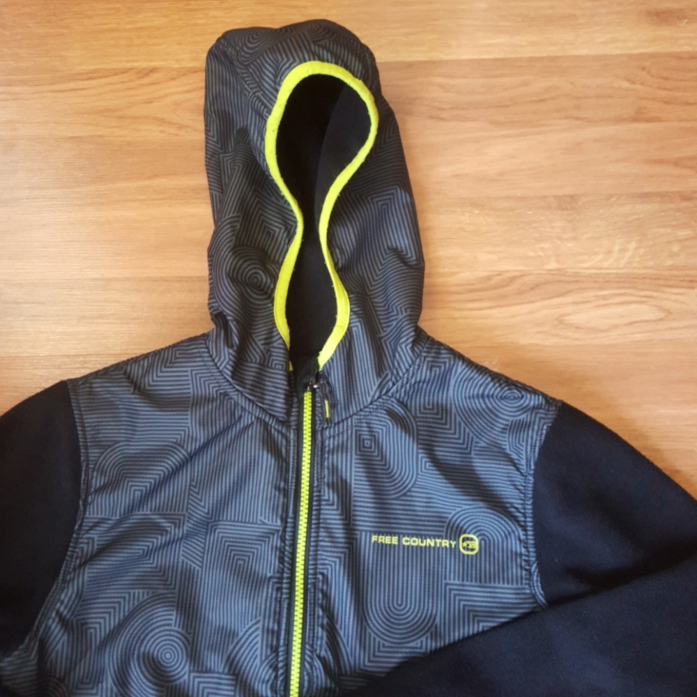 Free country boys hooded zip front jacket